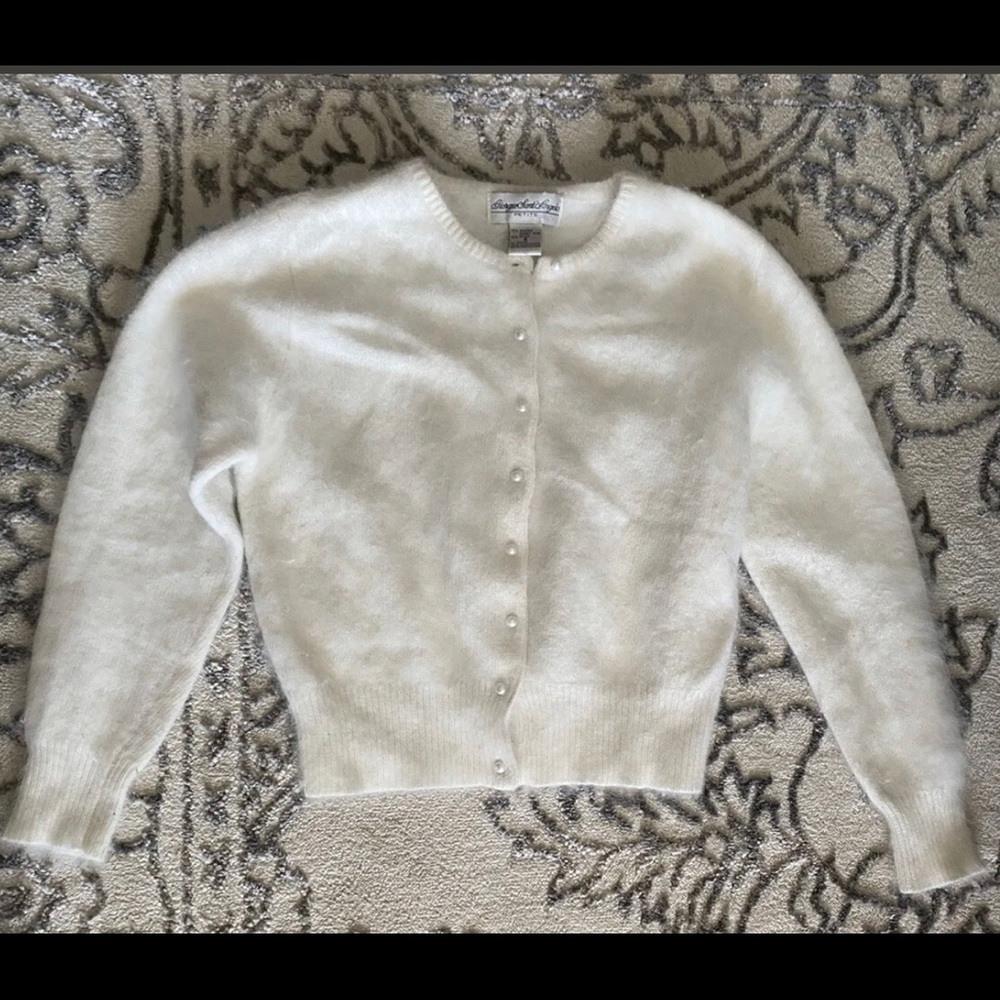 Hiorgio Sant Angelo Size 8 Cream Cardigan